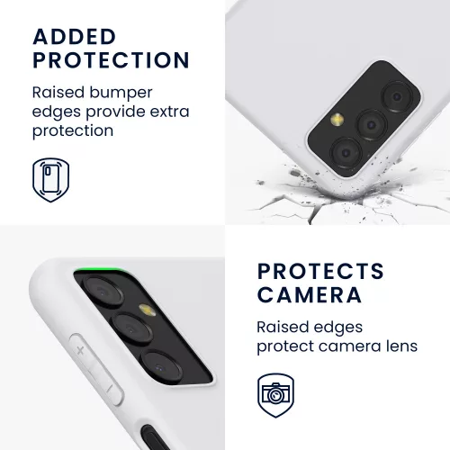 Etui Kwmobile do Samsunga Galaxy M23 5G, silikonowe, białe, 57802.48