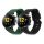 Zestaw 2 pasków do zegarka Realme S/Watch S Pro/Watch 2 Pro, Kwmobile, czarny/zielony, silikon, 57786.02