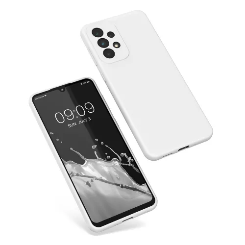 Etui Kwmobile do Samsunga Galaxy A33 5G, silikonowe, białe, 57833.48