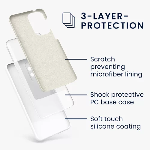 Etui Kwmobile do Samsunga Galaxy A33 5G, silikonowe, białe, 57833.48