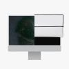 Osłona monitora 31-32 cali, Kwmobile, Biała, Tekstylna, 44636.02