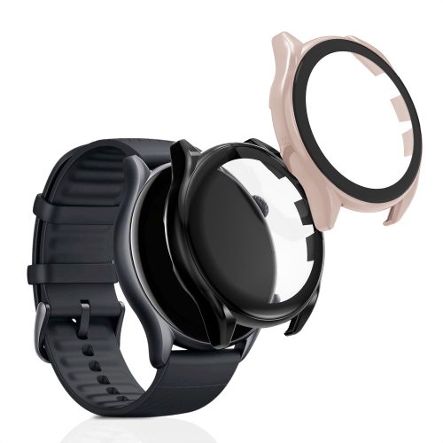 Zestaw 2 etui do Huami Amazfit GTS 3/Amazfit GTR 3 Pro, Kwmobile, czarny/różowy, plastikowy, 56908.47