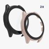 Zestaw 2 etui do Huami Amazfit GTS 3/Amazfit GTR 3 Pro, Kwmobile, czarny/różowy, plastikowy, 56908.47