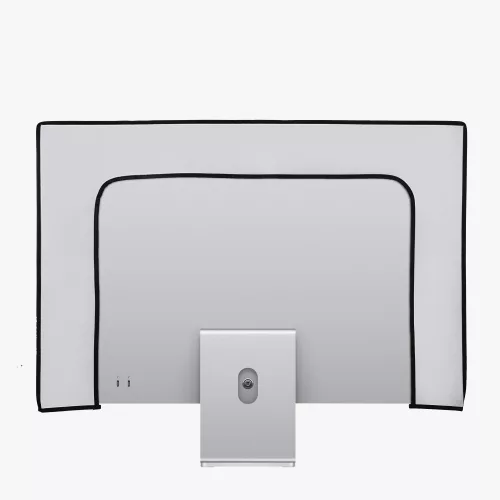 Osłona monitora 31-32 cali, Kwmobile, czarno-biała, tekstylna, 45117.08