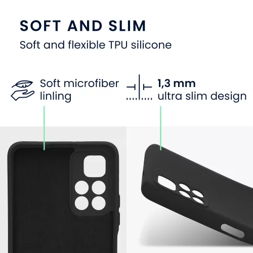 Etui Kwmobile do Xiaomi Redmi Note 11S 5G/Poco M4 Pro 5G, krzem, czarny, 57925.47