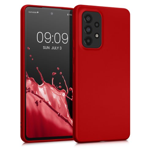 Etui Kwmobile do Samsunga Galaxy A53 5G, Silikon, Czerwone, 57958.36