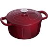 Navaris Garnek żeliwny z powłoką zapobiegającą przywieraniu do kuchenek/piekarników - 20 cm - 2,5 l - czerwony, 58000.01.20