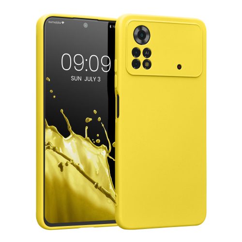 Etui Kwmobile do Xiaomi Poco X4 Pro 5G, silikon, żółty, 57983.165