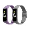 Zestaw 2 pasków do Samsung Galaxy Fit 2, Kwmobile, szary/fioletowy, silikon, 53962.06