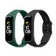 Zestaw 2 pasków do Samsung Galaxy Fit 2, Kwmobile, czarny/zielony, silikon, 53962.05