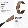 Pasek do Huami Amazfit Bip S/Amazfit Bip S Lite, Kwmobile, Brązowy/Czarny, Skóra Naturalna, 58179.05