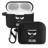 Etui na słuchawki Apple Airpods Pro, Kwmobile, Czarno-biały, Silikon, 58152.01