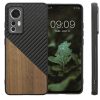 Etui Kwmobile do Xiaomi 12/12X, drewno, brązowy/czarny, 58201.01