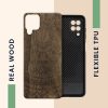 Etui Kwmobile do Samsunga Galaxy A12, drewno, brąz, 55092.03