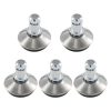 Zestaw 5 nóg do pręta krzesła biurowego 10 mm, Kwmobile, srebrny/czarny, stal, 56093.05