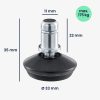 Zestaw 5 nóg do drążka krzesła biurowego 11 mm, Kwmobile, Czarny, Stal, 56094.06