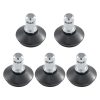 Zestaw 5 nóg do krzesła biurowego, pręt 10 mm, Kwmobile, czarny, stal, 56093.06