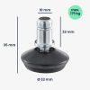 Zestaw 5 nóg do krzesła biurowego, pręt 10 mm, Kwmobile, czarny, stal, 56093.06