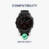 Ramka tarczy do Garmin Fenix 7, Kwmobile, Czarny/Srebrny, Aluminium, 58350.01