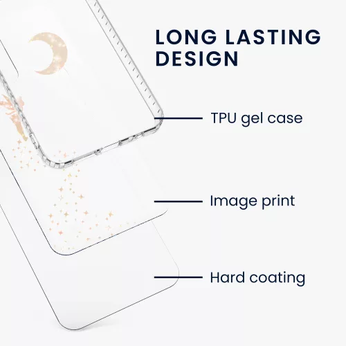 Etui Kwmobile do Samsunga Galaxy A22 5G, silikonowe, przezroczyste/złote, 58363.01