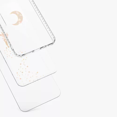 Etui Kwmobile do Samsunga Galaxy A22 5G, silikonowe, przezroczyste/złote, 58363.01