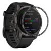 Ramka tarczy do Garmin Fenix 7S, Kwmobile, Czarny/Srebrny, Aluminium, 58352.01