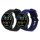 Zestaw 2 pasków do zegarka Xiaomi Mi/Mi Watch Color Sport, Kwmobile, czarny/niebieski, silikon, 58466.01
