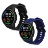 Zestaw 2 pasków do zegarka Xiaomi Mi/Mi Watch Color Sport, Kwmobile, czarny/niebieski, silikon, 58466.01