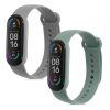 Zestaw 2 pasków do inteligentnej opaski Xiaomi Mi 6/Mi Band 6/Mi Band 5, Kwmobile, zielony/szary, silikon, 57428.07