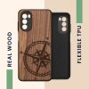 Etui kwmobile do Motoroli Moto G52/Moto G82 5G, drewno, brąz, 58541.01