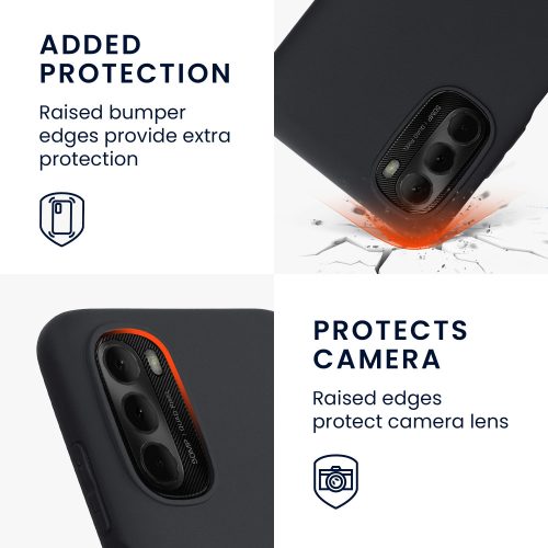 Etui Kwmobile do Motoroli Moto G (2022), silikon, czarny, 58530.47