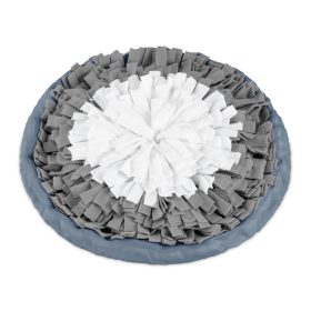   Covoras de adulmecat Navaris pentru caini, rotund, lavabil, gri/albastru, 55129.22