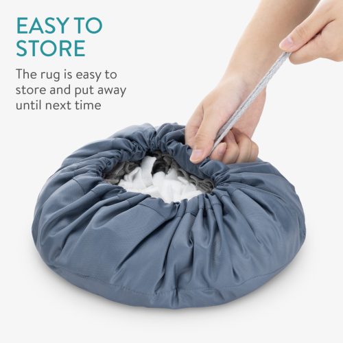 Covoras de adulmecat Navaris pentru caini, rotund, lavabil, gri/albastru, 55129.22