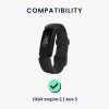 Podstawka dokująca do Fitbit Inspire 2/Ace 3, Kwmobile, Czarny/Srebrny, Metal, 58723.01