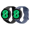 Zestaw 2 pasków do zegarka Samsung Galaxy Watch 4 (40 mm)/Galaxy Watch 4 (44 mm)/Galaxy Watch 4 Classic (42 mm), Kwmobile, Czarny/Niebieski, Silikon, 58740.01