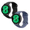 Zestaw 2 pasków do zegarka Samsung Galaxy Watch 4 (40 mm)/Galaxy Watch 4 (44 mm)/Galaxy Watch 4 Classic (42 mm), Kwmobile, Czarny/Niebieski, Silikon, 58740.01