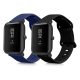 Zestaw 2 pasków do Huami Amazfit Bip S/Amazfit Bip S Lite, Kwmobile, czarny/niebieski, silikon, 58717.01