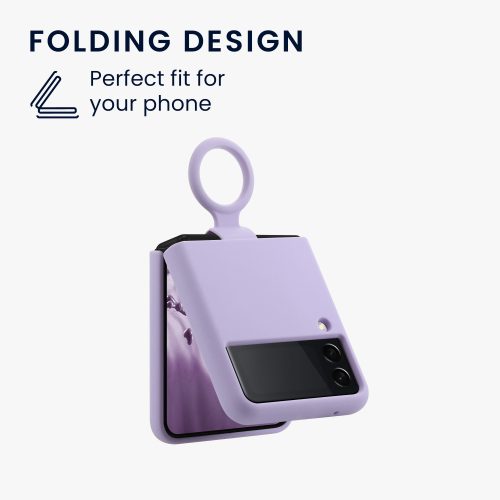 Etui kwmobile do Samsunga Galaxy Z Flip 3, silikonowe, fioletowe, 58783.108