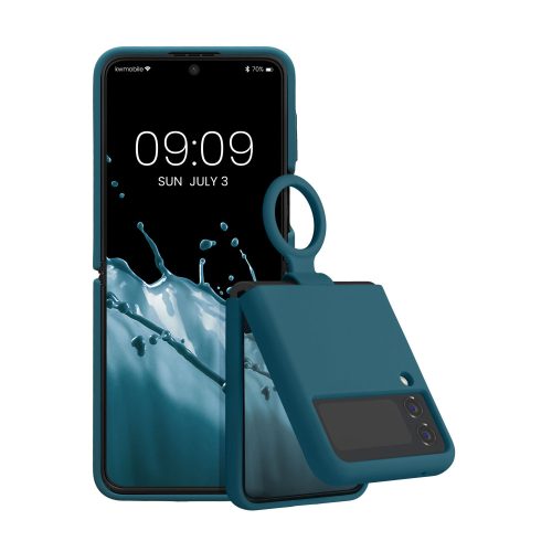 Etui kwmobile do Samsunga Galaxy Z Flip4, Silikon, Niebieski, 58786.57