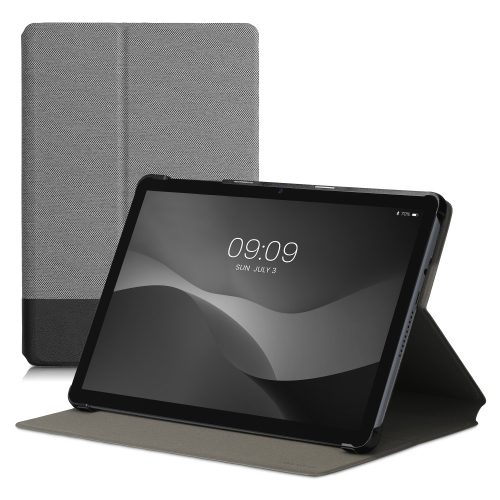 Etui do tabletu Huawei MatePad T10/MatePad T10s, Kwmobile, Szary/Czarny, Tekstylny, 58774.01