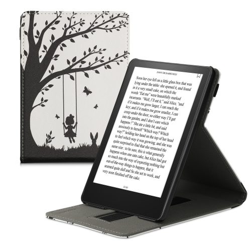 Etui do Amazon Kindle Paperwhite 11, Kwmobile, czarno-białe, ekoskóra, 56264.12