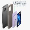 Magnetyczne etui na karty kompatybilne z Apple iPhone 14 Series/iPhone 13 Series/iPhone 12 Series, Kwmobile, Fioletowy, Plastik, 58791.139