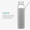 Sticla de apa Navaris cu pietre semipretioase, capac inox, husa neopren, 420 ml, 53150.06