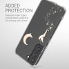 Etui Kwmobile do Samsunga Galaxy S22, silikonowe, przezroczyste/złote, 58794.01
