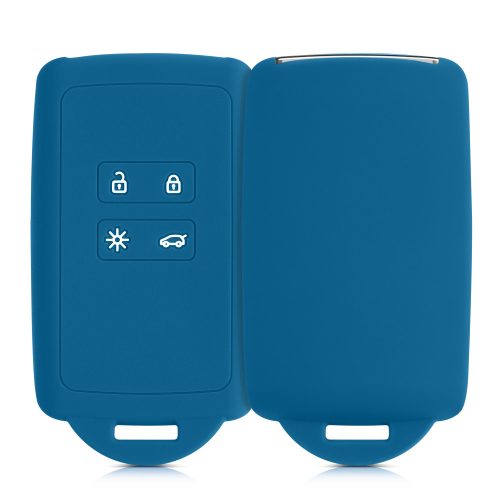 Etui na kluczyk samochodowy do Renault 4 przyciski - Smart Key, Kwmobile, Niebieski, Silikon, 48035.228