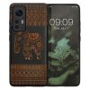 Etui Kwmobile do Xiaomi 12/12X, drewno, brązowy/czarny, 56788.05