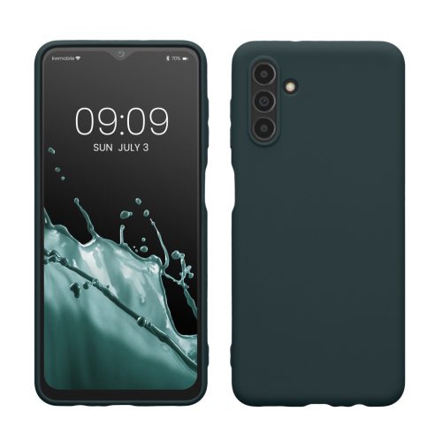 Etui Kwmobile do Samsung Galaxy A04s, Ciemnozielone, Silikonowe, 58921.202