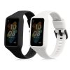 Zestaw 2 pasków do Huawei Band 7/Band 6/Honor Band 6, Kwmobile, czarno-biały, silikon, 58914.02