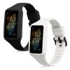 Zestaw 2 pasków do Huawei Band 7/Band 6/Honor Band 6, Kwmobile, czarno-biały, silikon, 58914.02