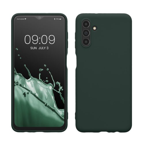 Etui Kwmobile do Samsung Galaxy A04s, Ciemnozielone, Silikonowe, 58921.169